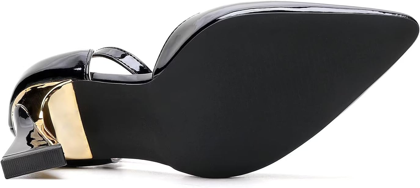 QKL Women's Closed Toe Pointed Heels Pumps - Image 8