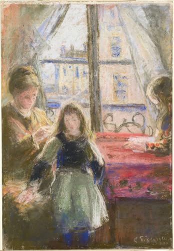 Art imprimé de luxe At the Window Pissarro, peinture murale premium