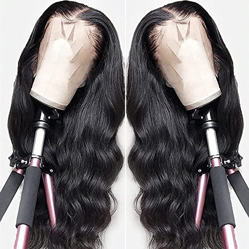 Segsavor 13X4 Lace Front Wigs Human Hair 180% Density Body Wave Hd Transparent Lace Frontal Wigs Pre Plucked With Baby Hair Natural Glueless Wigs For Women (Natural Color, 26Inch) #TOP1
