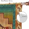 Kokopelli Blackout Curtains, Southwestern Native Window Drapes, Aztec Ethnic Print Pattern Thermal Insulation Window Treatments for Living Room Bedroom Kitchen Office 42x45 Inch