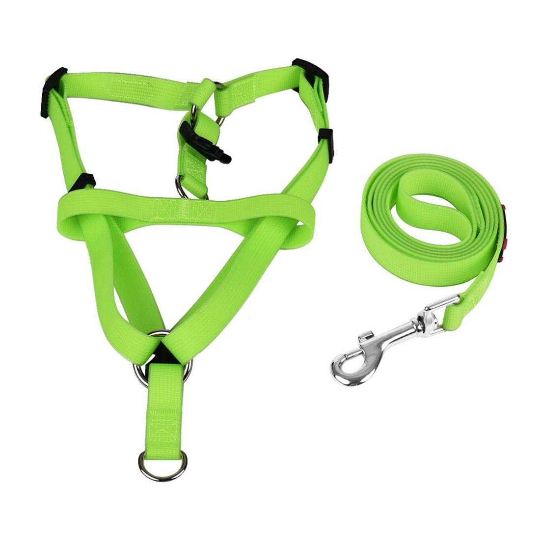 Juego de 2 piezas de arnés y cinturón de silicona para perro, incluye arnés ajustable de 1,2 m, S/M/L, tres tamaños a elegir, apto para todos los perros de cualquier edad (S)