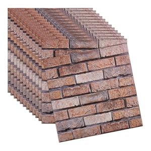 Sqljyu 3D-Wandpaneele Ziegeloptik 20 Stück