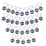 Gogogmee Aluminium Nummernschild mit Schlüsselring Leichte Kompakte Metall Nummernschilder für Schlüssel Gepäck und Organisation in Büro Hotel Vermietung