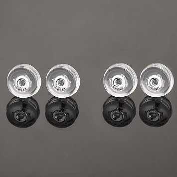 2 Pairs Silicone Earring Backs for Stud Replacement,14K Real White Gold