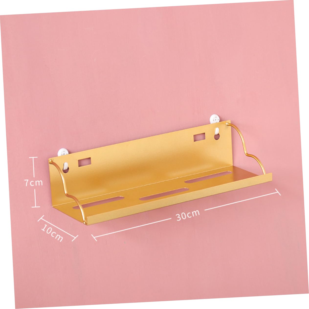 CORHAD Shelf Mounted Shelves Rack Organizers Shelves for Wall Storage Shelving Unit Wall Decor Hanging Sunderies Organizer Golden