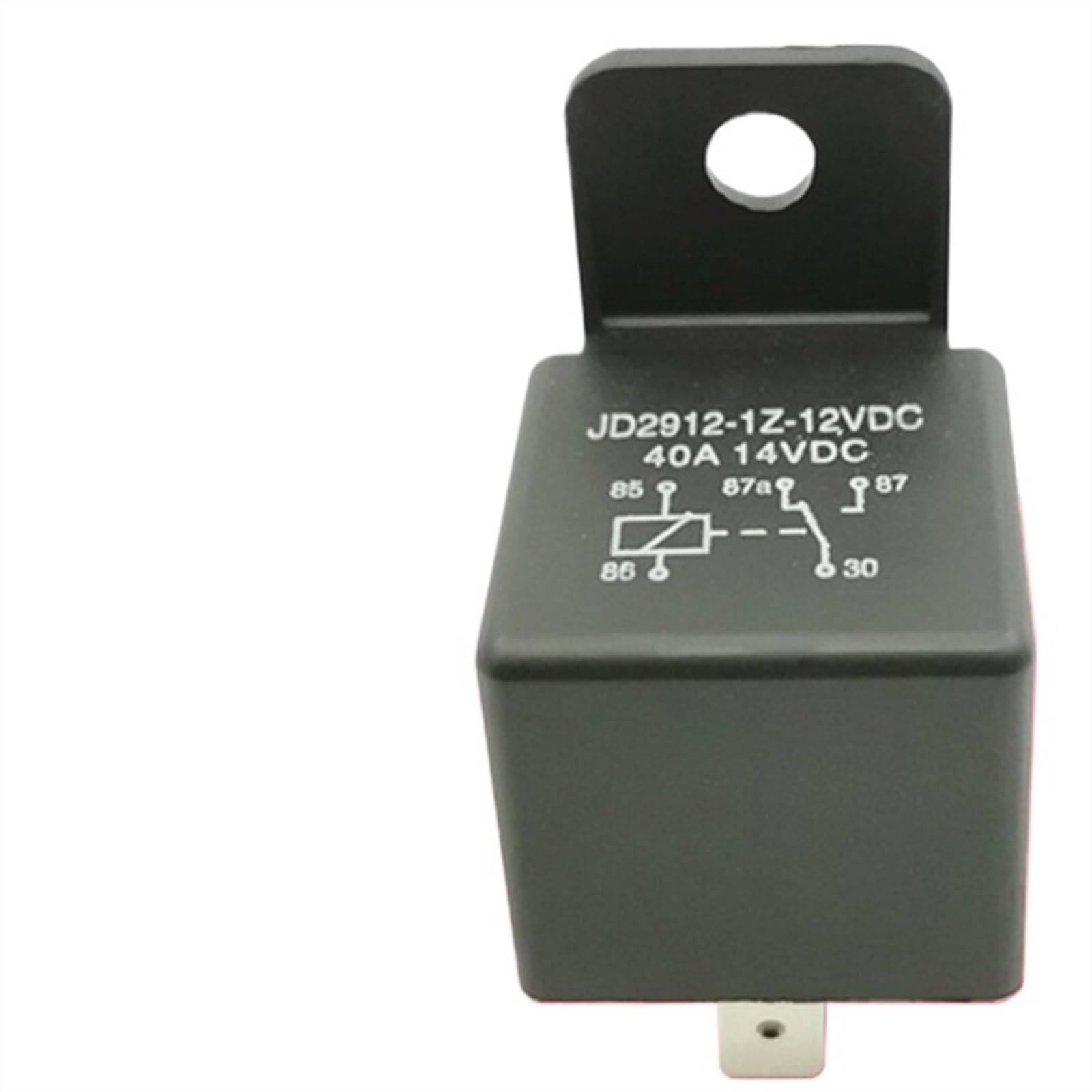 Relé de cinco pines, 12V, 5 pines, parte trasera de plástico, relé de alta potencia, 12V, cinco pines, relé de arranque automotriz, 1 Uds.