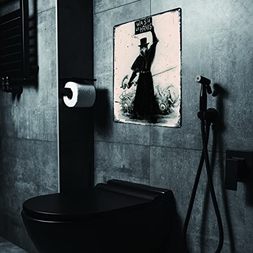 Doguiei Gothic Decor Plague Decor Wash Ur Hands Wall Decor Guest Wall Decor For Home Bathroom 8 * 12 Inch #TOP4