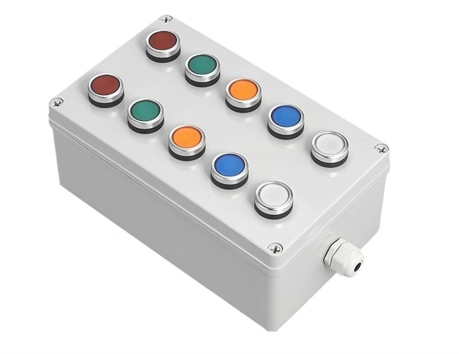 Boîte d'interrupteur à bouton avec commande de moteur et alarme