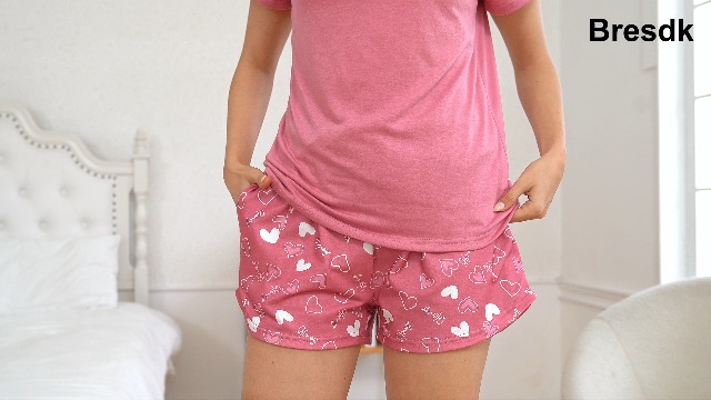 Pyjama en soie court,FZSLCYIYI – ensemble Pyjama en fausse soie pour
