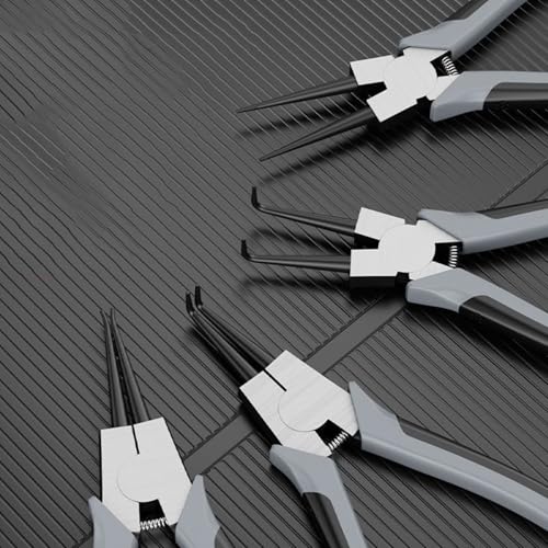 Lot de 4 pinces professionnelles pour bagues en acier au carbone