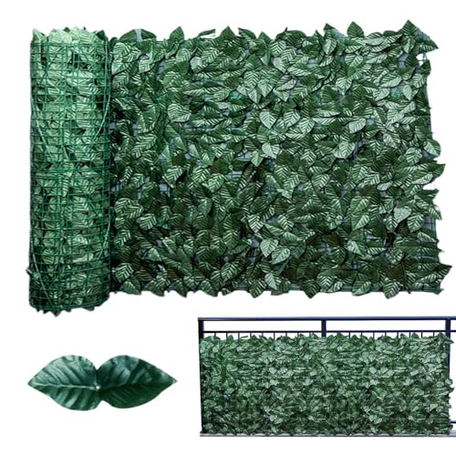 Artificial Ivy Fence Screening, Outdoor Privacy Screen | Realistic Decorative 19x118 Inch | Privacy Screen Artificial Hedges Fen