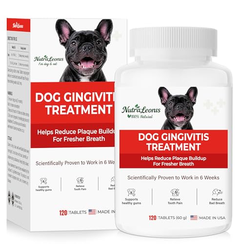 Dog Dental Care – Relieves Gingivitis – Inhibits Plaque and Tartar Buildup, Protects Gum Health, and Relieves Bad Breath and Bleeding Gums, Natural Plant Extracts, 120 Easy-to-Swallow Tablets
