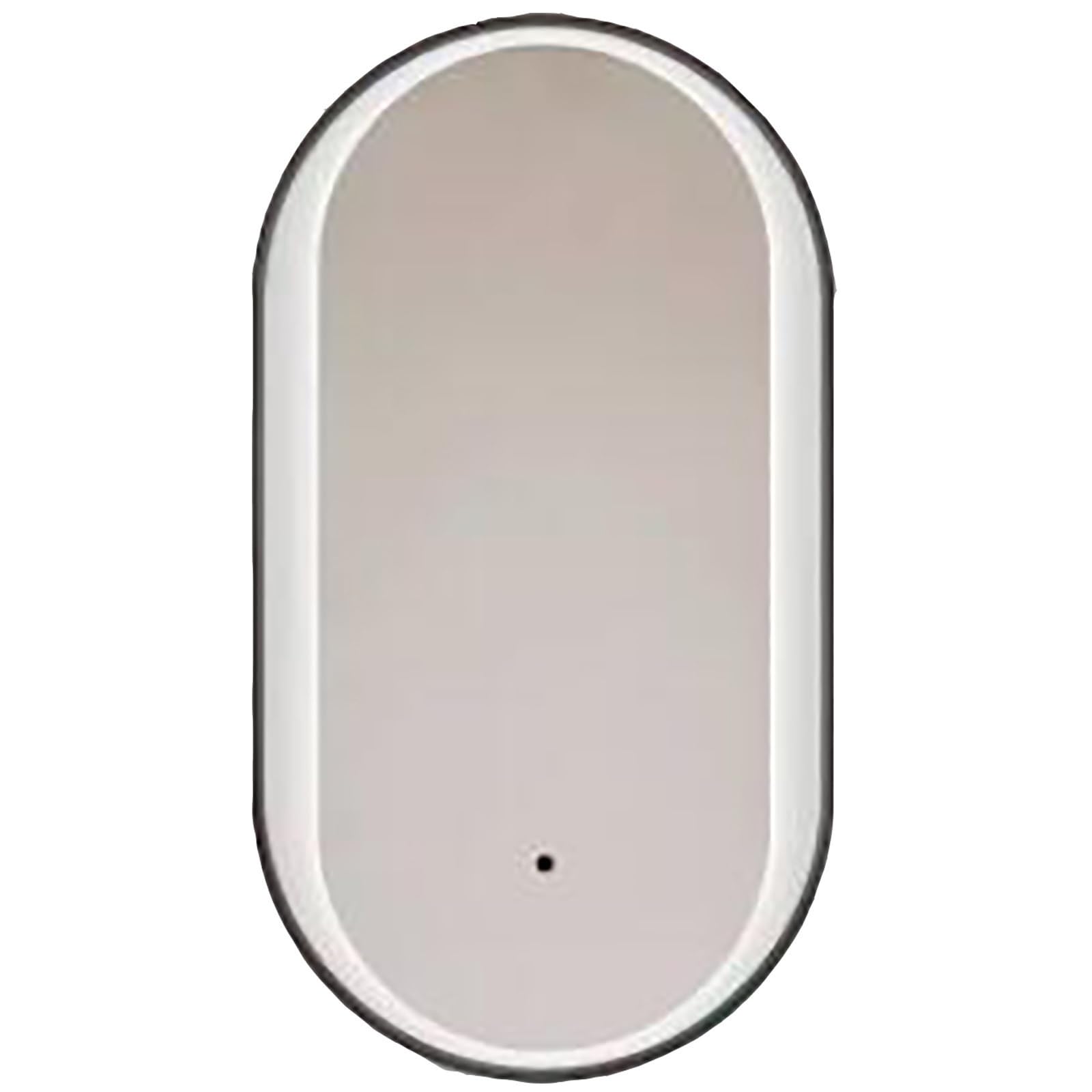 Miroir mural elliptique rétroéclairé 40x80cm au design épuré