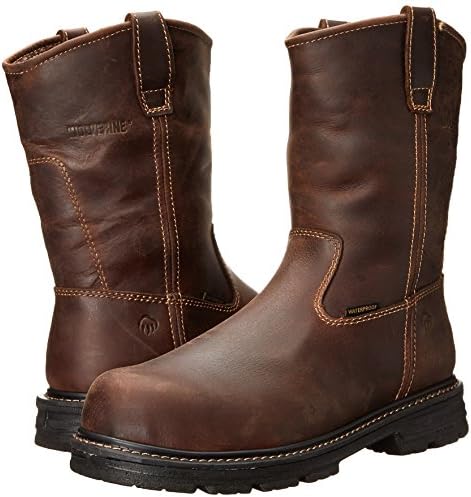 WOLVERINE Men's Nolan Waterproof Composite-Toe EH Wellington Work Boot (8.5 EW in Dark Brown) | Image 6