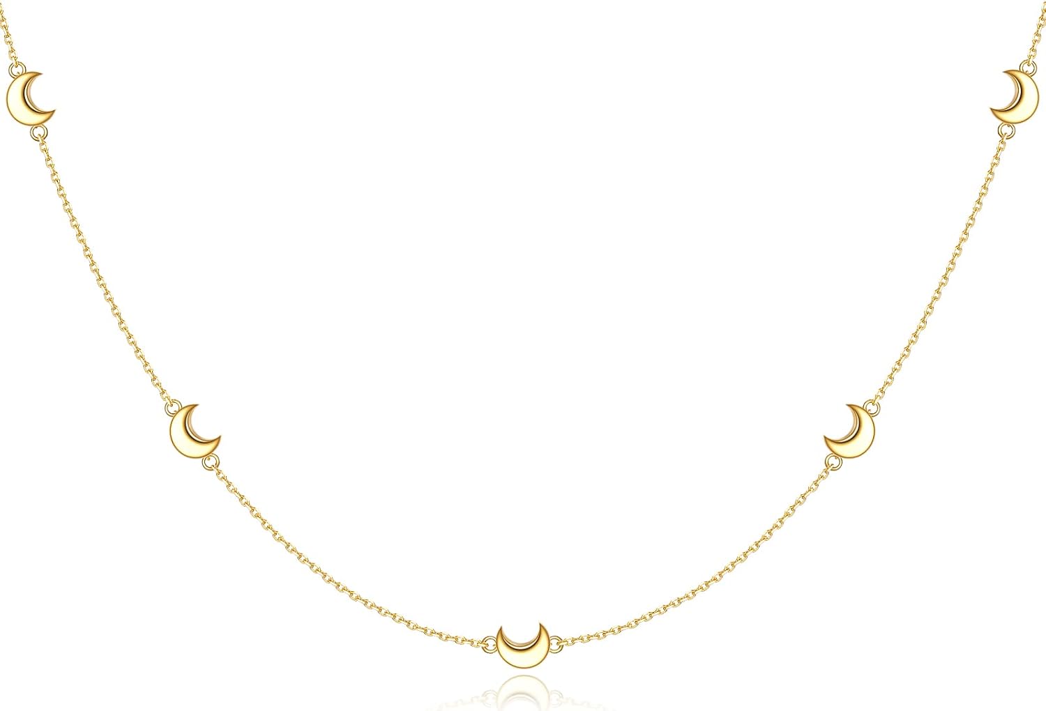 KECHO 14k Real Gold Choker Necklace for Women 14K Jewelry Gift for Her 16"+2"