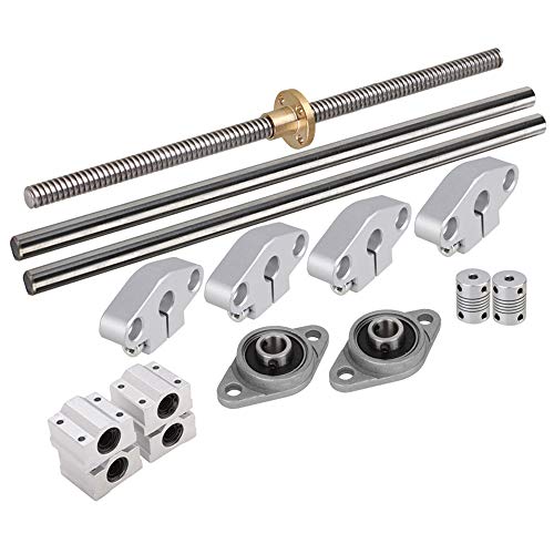 Vis-mère verticale, axe optique avec glissière - Palier à roulement - Support à double rail - Accouplement élastique - Lot de 15 - CNBTR Cover