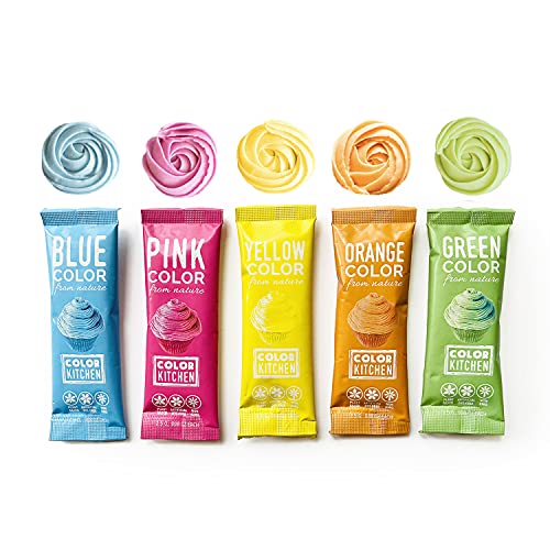 Colorkitchen Food Coloring Multi-Pack (10 Packets-5 Colors) – Plant-Based Colors | Artificial Dye-Free | Gluten-Free | Non-Gmo | Vegan | Colors For Frosting And Natural Healthy Baking | Soy Free #TOP1