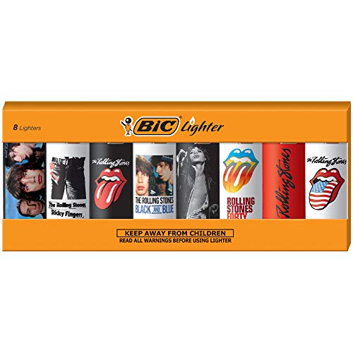 BIC Special Edition The Rolling Stones Series Lighters, Set of 8 Lighters BIC Special Edition The Rolling Stones Series Lighters, Set of 8 Lighters