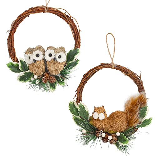 Liphontcta 7.5 Inches Set Of 2 Grapevine Wreath For Christmas Tree Decorations, Garden Sculpture Outdoor Decoration #TOP30