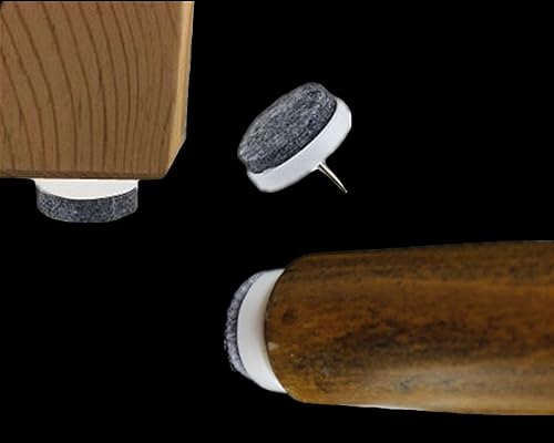 Miniatura 6 de Yueton 60 almohadillas deslizantes de fieltro para clavos, almohadillas deslizantes para patas de muebles, patas de silla, protectores de piso de
