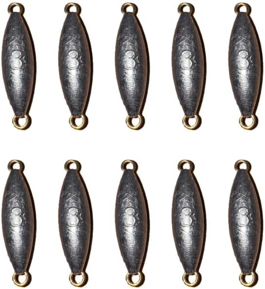 Torpedo Fishing Sinkers 3oz - 30 Pieces (Lead, Fishing Weight, Double Ring Good for Salt and Fresh Water)