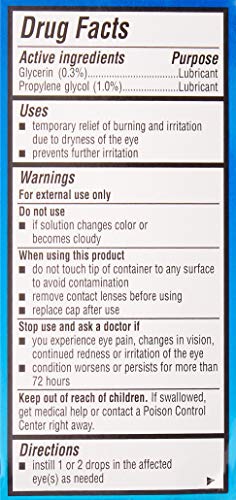 Bausch & Lomb Eye Drops for Dry Eyes & Redness Relief, Transparent, 0.5 Fl Oz (Pack of 3) - Thumbnail 2