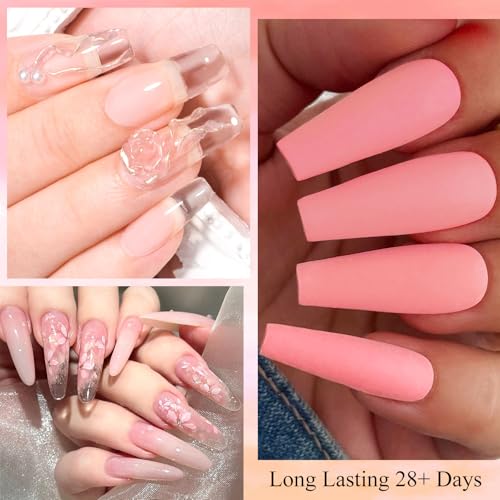 Set de esmaltes en gel Nude Pink kit 18 piezas 10 ml miniatura 2