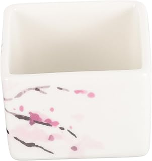 Ceramic Snack Bowl Square Serving Bowl Microwave Safe Decorative for Soup Noodles Instant Noodles Bibimbap Charcuterie Board