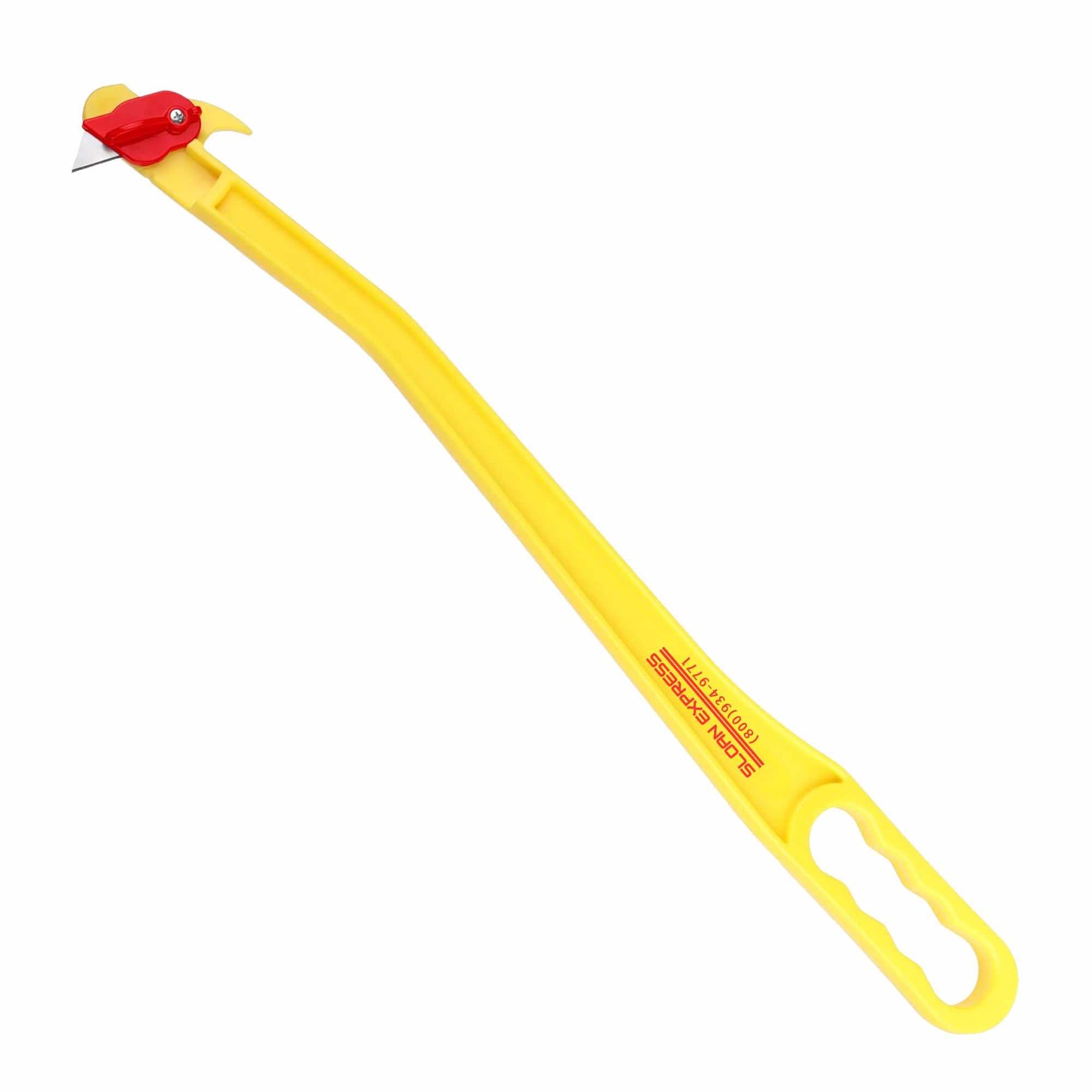 29" Hay Knife & Bale Twine Cutter | Quickly Removes Round Bale Hay Net Wrap | Includes Hay Hook | Easy to Use Saving Time & Energy | Secure Razor Blade Holder | Ideal for Frozen Hay Bales