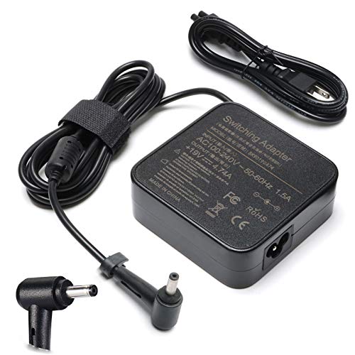 90W Laptop Charger Replace for Asus Q550l ADP-90YD K53E K52F K501U A53 U47A U56e K52J K55A K53S A53Z A53e VivoBook X555QA X555QG X756UW PA-1900-30 Laptop Asus Supply Cord-19V 4.74A