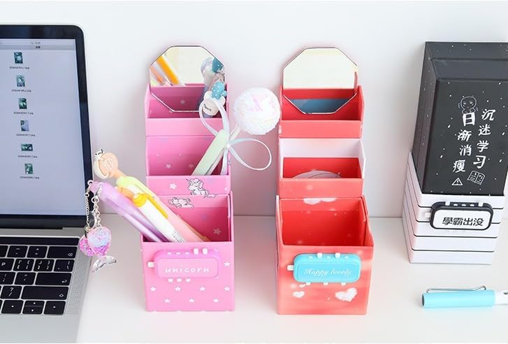 Image of 3D Unicorn Cover Large Capacity Pencil Case Compass with Compartments, School Supply Organizer for Students, Stationery Box, Cosmetic Zip Pouch Bag (1 Unit) (Paper Pencil Case)