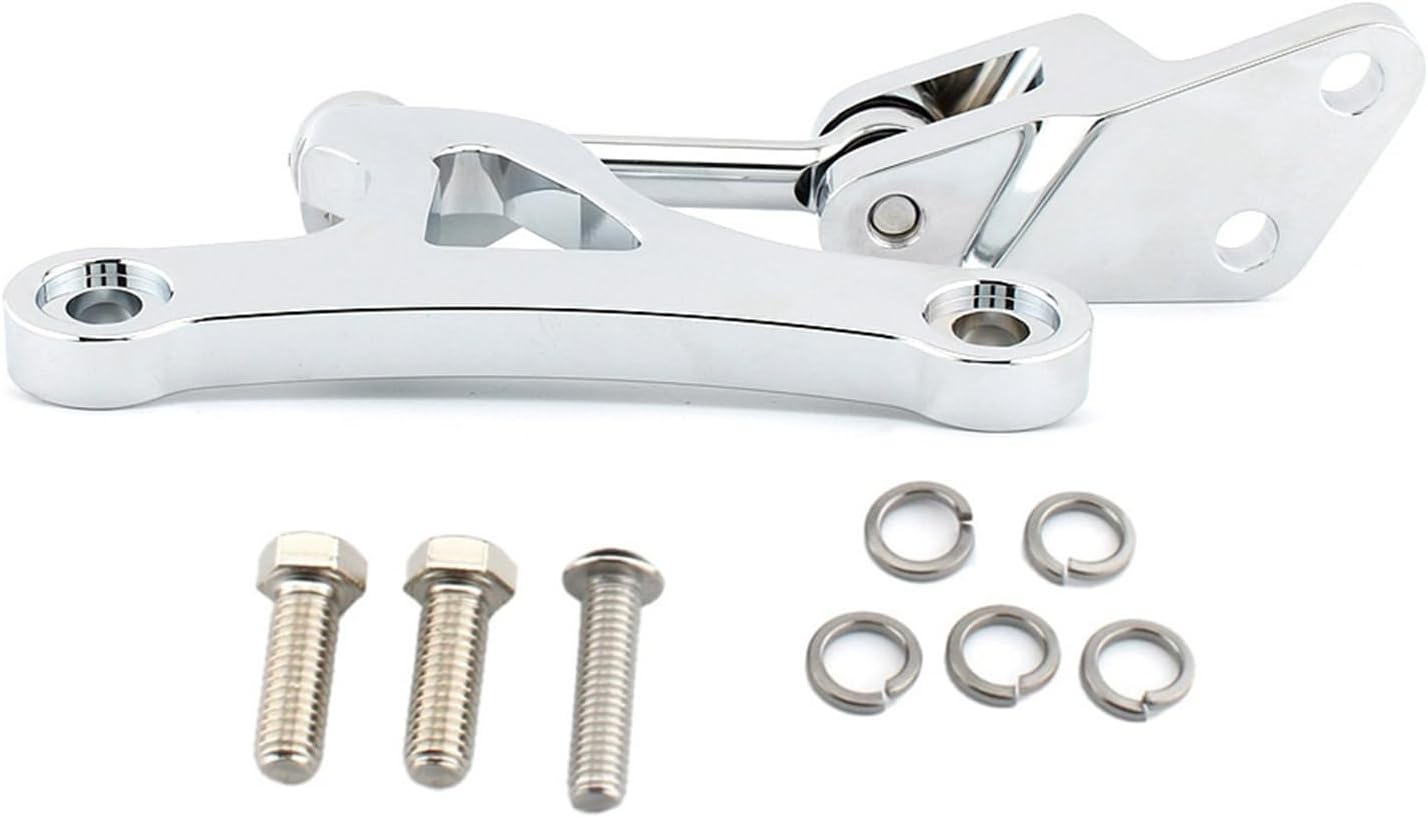 3Pcs/Set Motorcycle Engine Mount Bracket Engine Stabilizer Link Suspension Bracket Set Compatible with Harley Sportster 1200 883 XL 2004-2024, Chrome