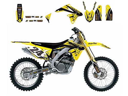 Kit deco Suzuki RM125 RM250 Blackbird autocollants haute résistance vinyle