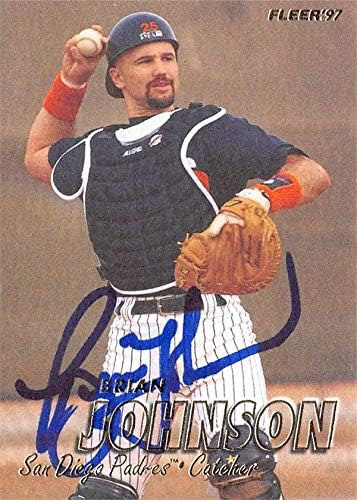 Brian Johnson autographed Baseball Card (San Diego Padres, SC) 1997 Fleer #466 - MLB Autographed Baseball Cards
