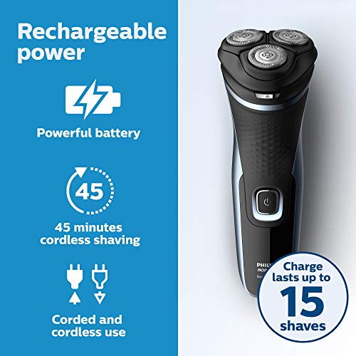 Philips Norelco Shaver 2500, Corded and Rechargeable Cordless Electric Shaver with Pop-Up Trimmer, S1311/82 - Thumbnail 7
