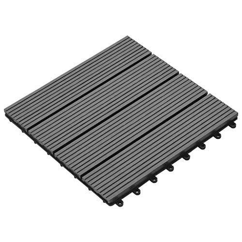 Lechnical Tegels voor plafond, 22 stuks, 30 x 30 cm, 2 m², van WPC grijs, tegels voor plafond, tuintegels van PC, tegels voor buiten, tegels - Image 4