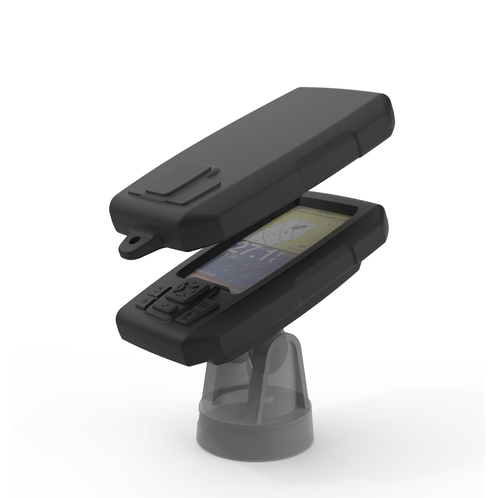 VOMENC Fish Finder Capa protetora de silicone compatível com Garmin Striker Plus