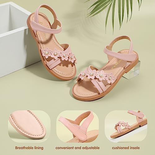 Image of PANDNAINJIA Girls Sandals Open Toe Toddler Kids Dress Summer Shoes