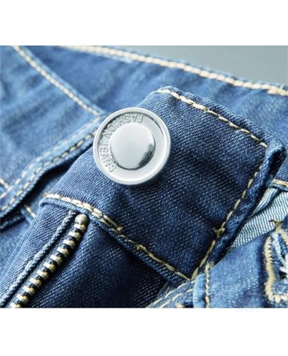 Men's Classic Jeans Soft Straight Denim Pants Business Casual Work Trousers Male Plus Size Clothing3