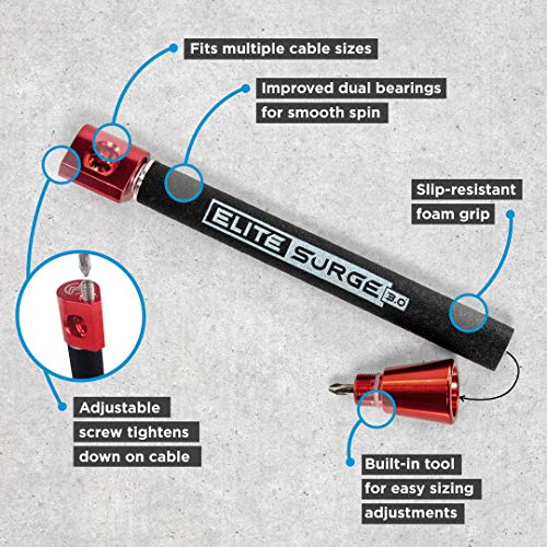 image for EliteSRS Elite Surge® 3.0 - Speed Jump Rope for Double Unders Cross T