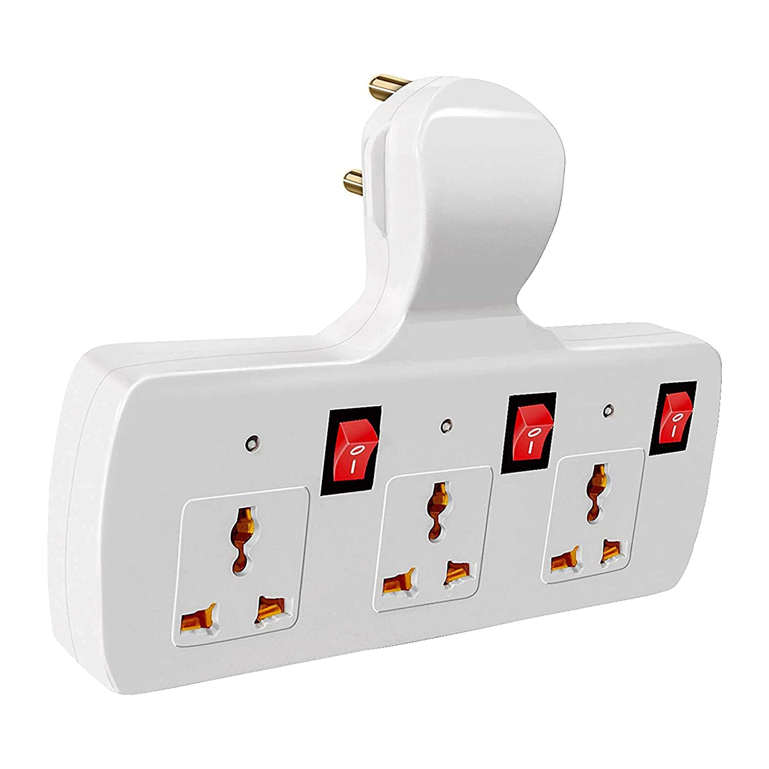 SEAHAVEN 3+3 Multiplug with Individual Switches, LED Indicators and Extension Board Switch Spike Guard (White)-image-28