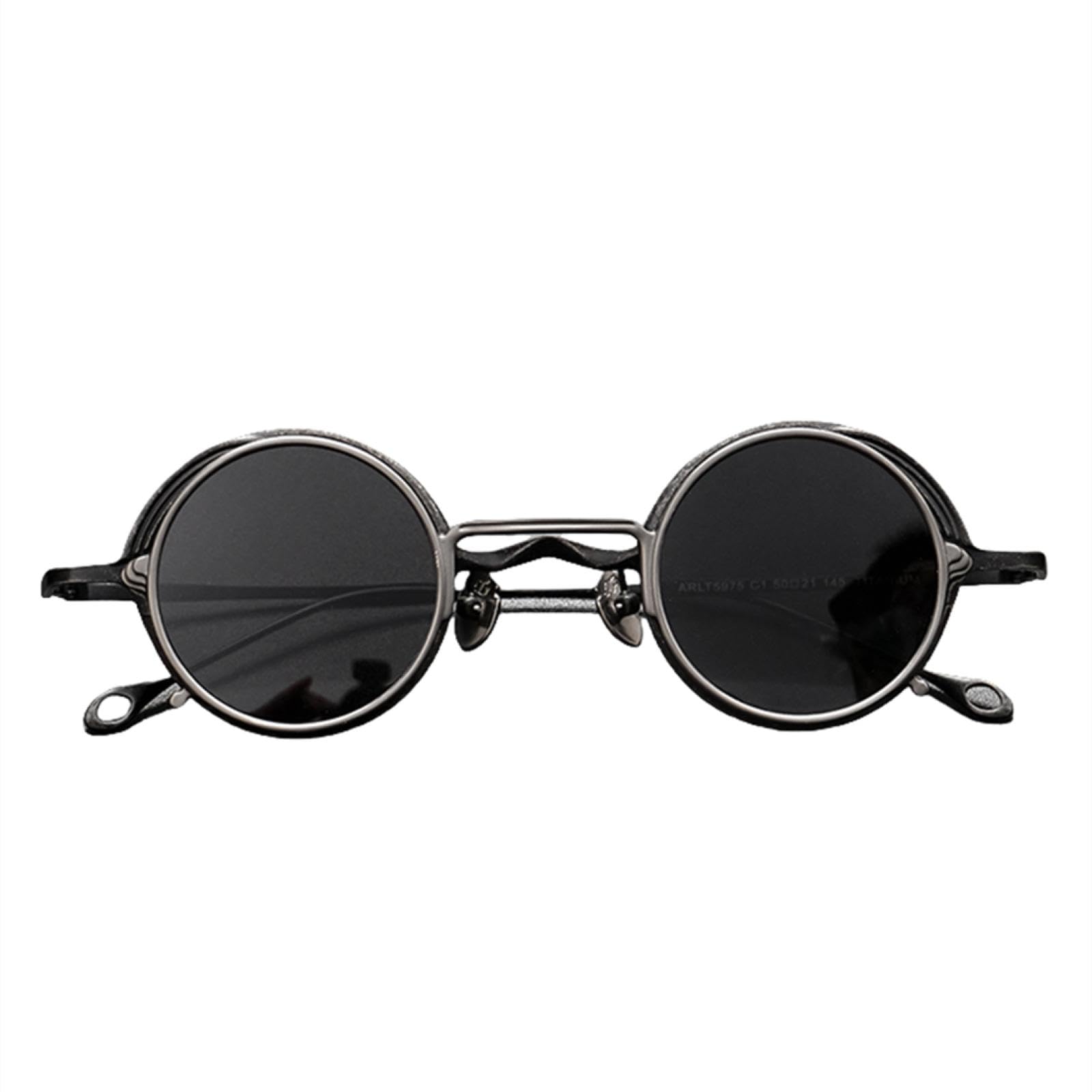 Montura de gafas vintage de titanio puro con clip magnético 2 en 1 para hombre