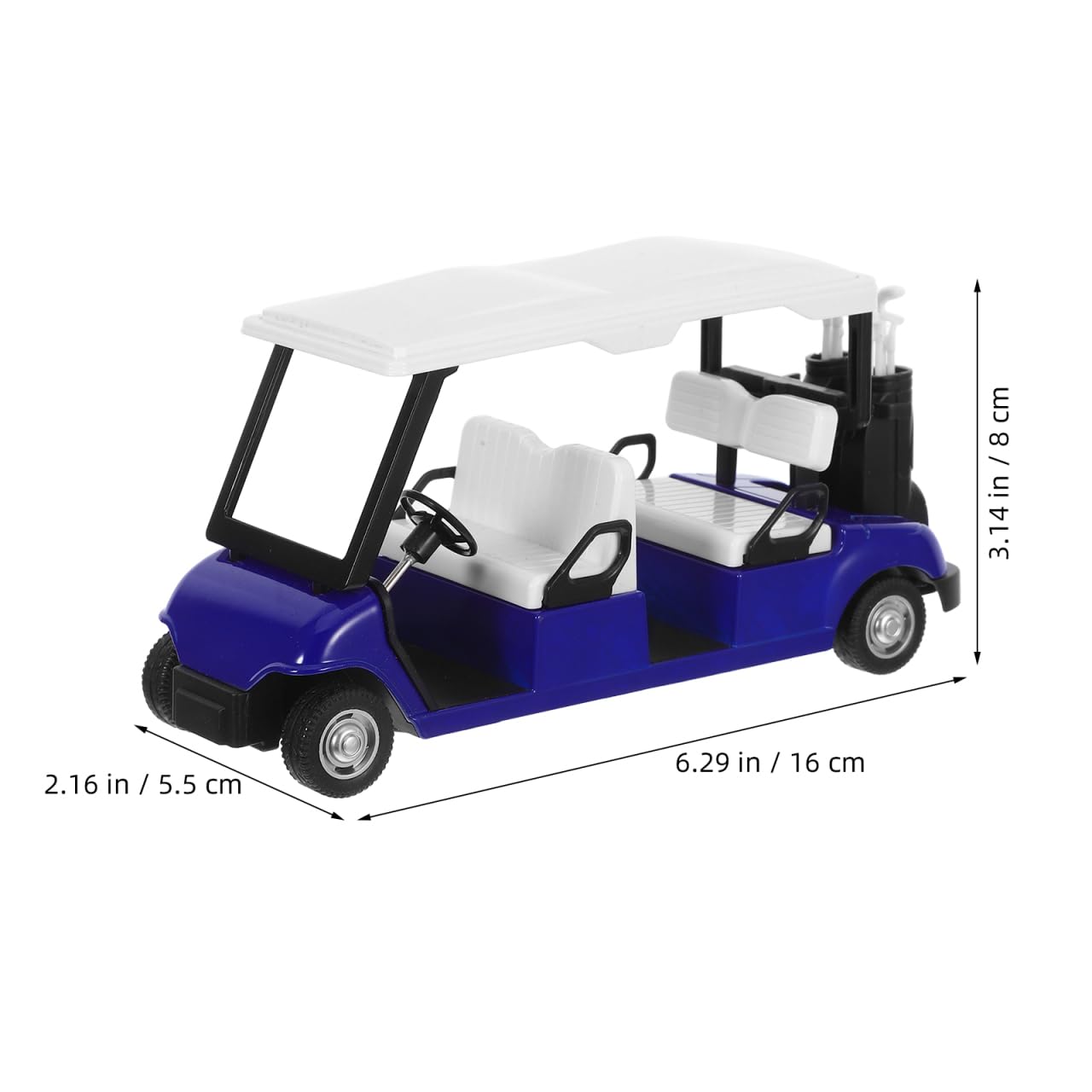 Vaguelly Miniature Diecast Golf Cart Model with Pullback Action - Image 2