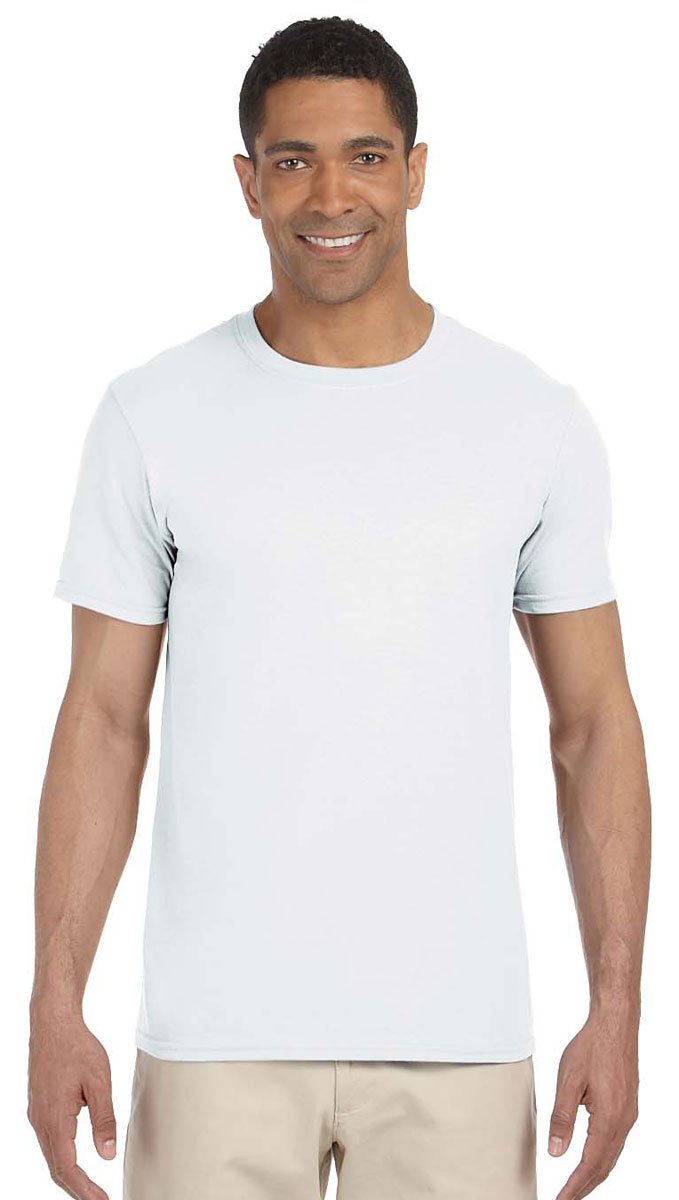 Gildan - Maglietta 100% Cotone Soft-​Style - Uomo (XL) (Bianco)