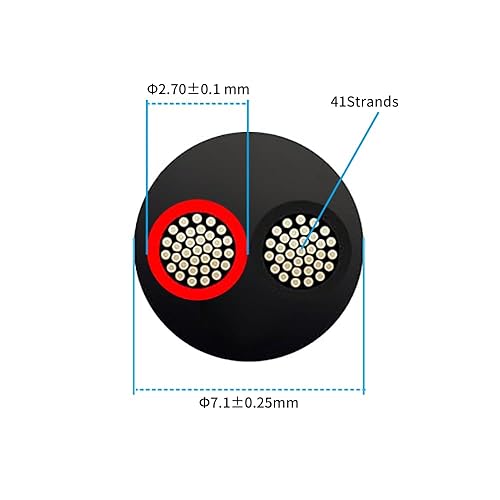 Miniatura 51 de Cable eléctrico de calibre 18 y 3 conductores de 50 pies, UL 2464 18 AWG 3 cables de cobre estañado PVC trenzado de 18/3 núcleos para iluminación