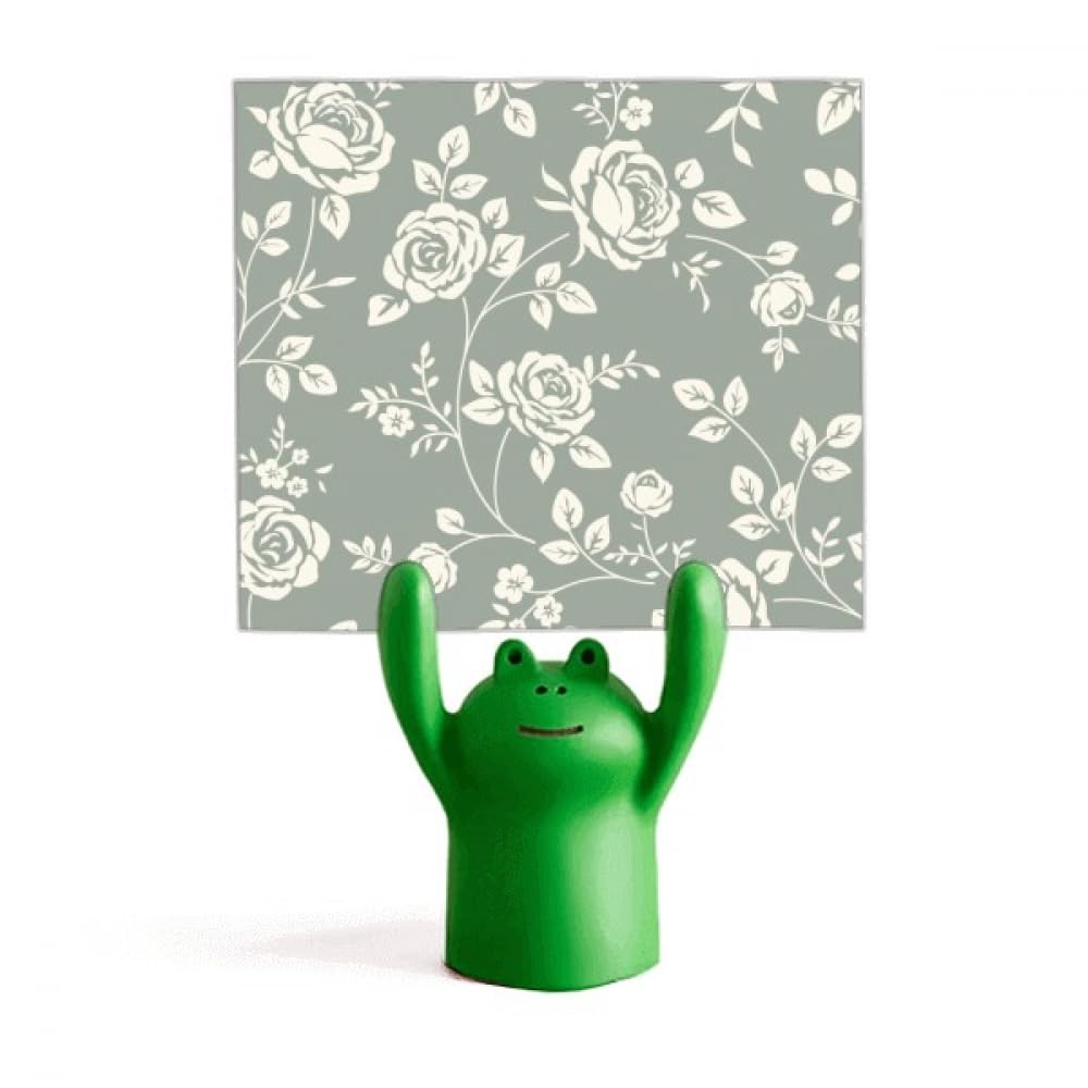 Support de mémo grenouille et rose pour bureau