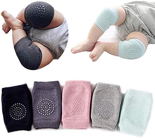 Baby Crawling Anti Slip Knee Pads Unisex Clothing Accessories Toddler Leg Warmer Safety Protective Cover Toddlers Learn to Socks Children Short Kneepads 5 Pairs