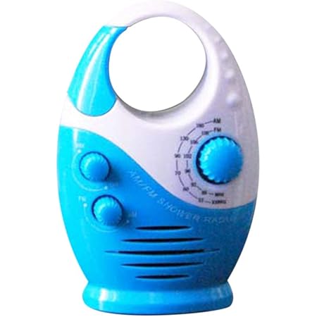 Wasserdichtes Duschradio Spritzwassergeschutztes Am Fm Radio Mit Integriertem Lautsprecher Und Einstellbarer Lautstarke Fur Das Badezimmer Amazon De Kuche Haushalt