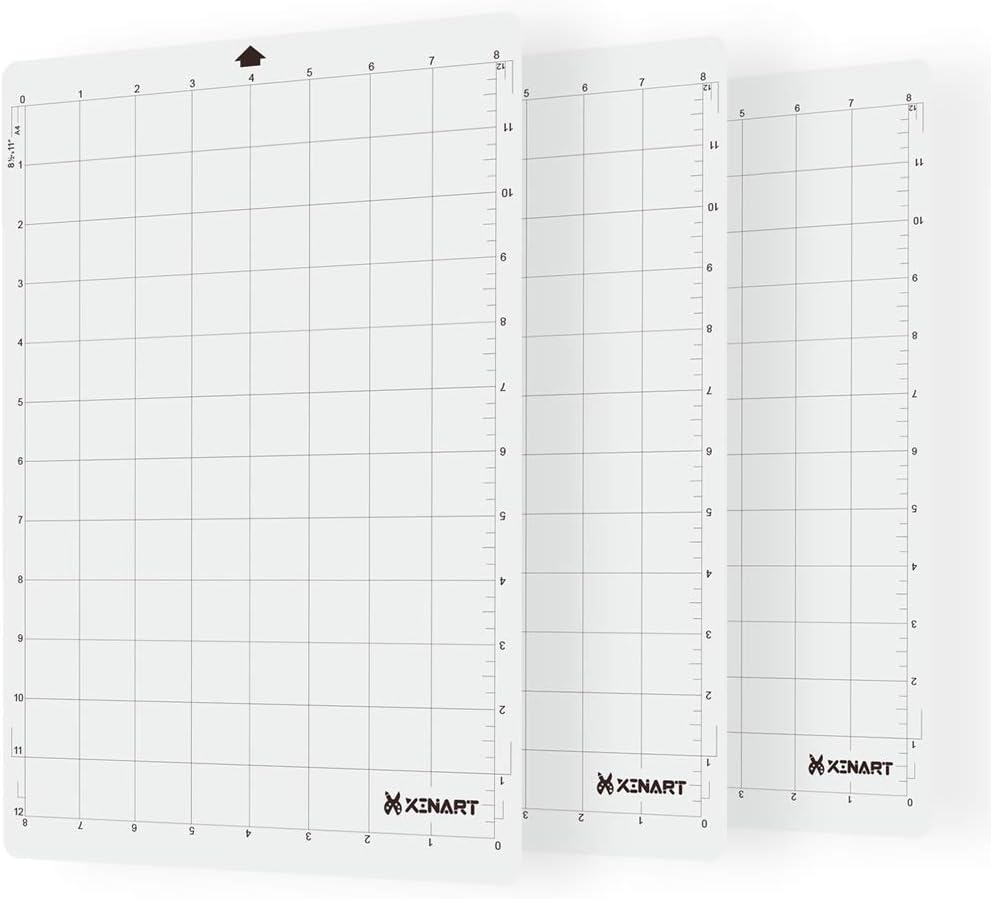 XINART Cutting Mat for Silhouette Portrait(3 Mats, 8x12 inch) Standard Adhesive Sticky Cricket Accessories Craft Vinyl Replacement Cut Mats for Silhouette Cameo