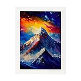 Nacnic Poster Mount Everest im Ölgemälde Stil. 